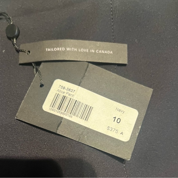 NWT Judith & Charles Dark Navy Slim Fit Pants - Picture 5 of 5